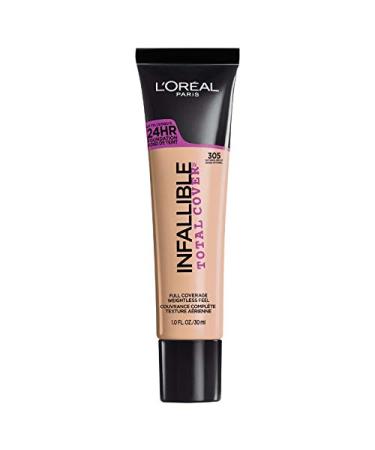 L'Oreal Paris Infallible Total Cover Foundation  Natural Beige  1 fl  oz.