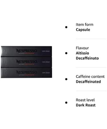 Nespresso Vertuo Altissio Decaffeinato Dark Roast Espresso Capsules 30 Count - Buy Online on SooperMarket.com