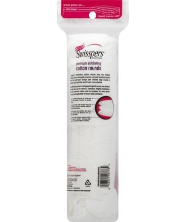 Swisspers Premium Exfoliating Rounds - 2 Distinct Textured Cotton Facial Pads 160 Count in Re-closable Bag - Ideal for Skincare & Beauty Routine - Buy Online on SooperMarket.com