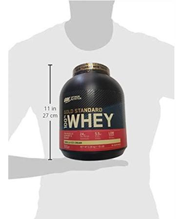 Optimum Nutrition 100% Whey Gold Standard 5lbs Vanilla Ice Cream - Premium Protein Powder for Muscle Growth & Recovery - Buy Online on SooperMarket.com