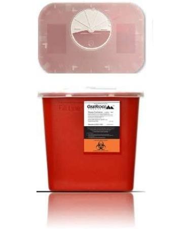 Oakridge 2 Gallon Sharps & Biohazard Waste Disposal Container - Pack of 2 - Buy Online on SooperMarket.com