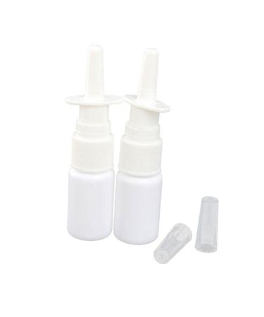 Tiuimk 20ml (2pcs) White Spray Bottles - Perfect for Travel Use Nasal Spray and More