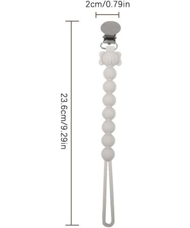 Kekafu Silicone Pacifier Clip for Baby Boys Girls - Beige Soothers Holder - Buy Online on SooperMarket.com