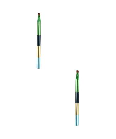 NOLITOY 2pcs Detachable Cosmetics Brush Cotton Ball Eyebrow Brush Concealer Brush The Brow Brush With Hat Cosmetic Brush Eyelashes Brush Eyeliner Brush Travel Lip Brush Portable