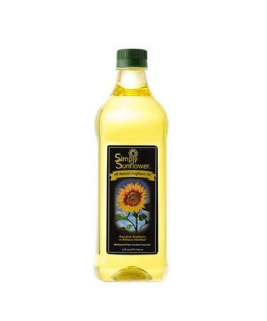 Simply Sunflower All-Natural Sunflower Oil (One 32-ounce bottle) 32 Fl Oz (Pack of 1)