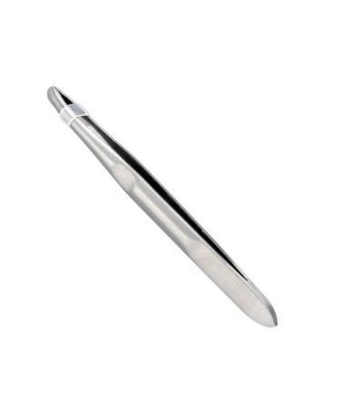 Yimart  Silver Stainless Steel Round Tip Eyebrow Hair Tweezer Makeup Cosmetic Tool