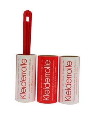 Clothes roller with 2 replacement rolls +++ Lint roller - 8 sheets each - A pack with 1 dispenser + 2 refill rolls