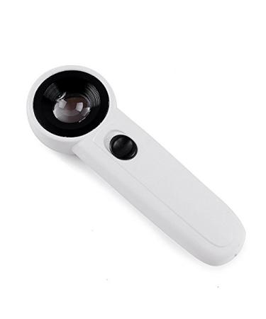LED Lighted Slide out Illuminated Portable 40X Jewelers Loupe Magnifier - with LED Magnifying Eye Loop Stand