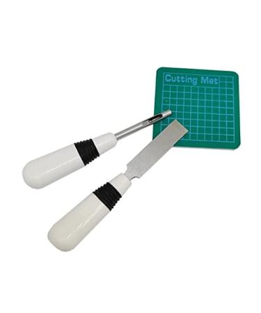 HONEYSEW 3 Pcs Sewing Buttonhole Cutter Set  for Buttonhole and Eyehole (WHITE&BLACK)