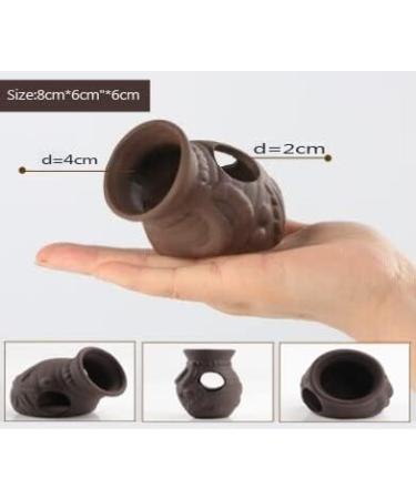 Orgmemory Ceramic Fish Tank Cave Decorations - 2 Pieces | Aquarium Accessories for Aquatic Animals - Buy Online on SooperMarket.com