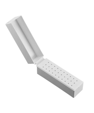 Nail Drill Bits Holder 30 Holes Drill Bits Cleanser Dustproof Drill Bits Organizer Container 30 Holes Manicure Tools for Nail Drill Bit