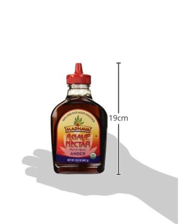Madhava Organic Agave Nectar Amber 23.5 oz - Pure and Natural Sweetener - Buy Online on SooperMarket.com
