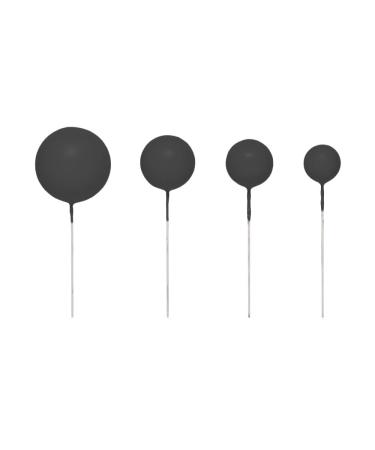 AMAR 20 Pcs Ball Cake Topper Decorations Mini Balloons Cake Topper Sticks Foam Balls Cake Picks Cake Topper Balls Cake Decorations for Wedding Party Birthday Cake Decorating (Black)