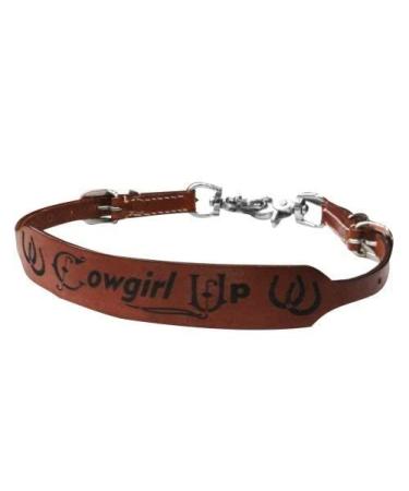 Showman Cowgirl Up & Horseshoe Design Branded Leather Wither Strap! New Horse TACK!