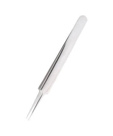 Eybrow tweezers Stainless steel eyelash tweezers antistatic eyelash tweezers straight/curved tongs of volume eyelash tweezers eyelash tweezers for eyelash extensions silver straight