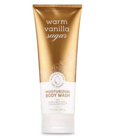 Bath and Body Works WARM VANILLA SUGAR Moisturizing Body Wash with Shea Butter and Cocoa Butter - Full Size