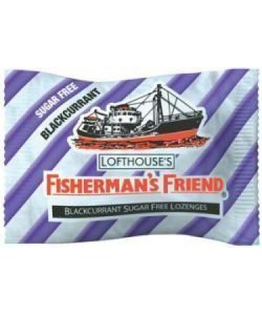Dual pack of Fisherman's 25g Friend Blackcurrant Flavour Lozenges with Sweete. by Fishermans