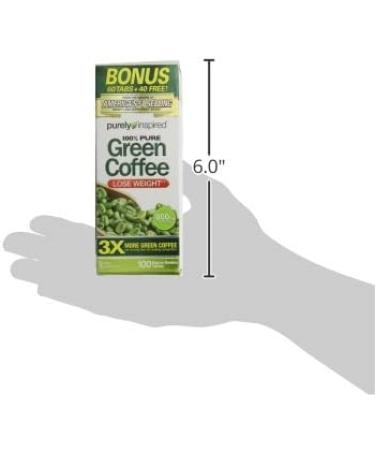 Purely Inspired Green Coffee+ - 100 Veggie Tablets for Weight Loss & Energy - Buy Online on SooperMarket.com