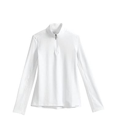 Dover Saddlery CoolBlast 100 Girls' Long Sleeve Shirt, Small, White