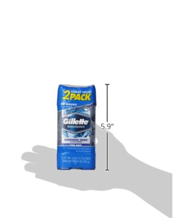 Gillette Endurance Antiperspirant / Deodorant Cool Wave Clear Gel 3.8 Ounce (Pack of 2) Packaging may Vary Cool Wave 3.8 Ounce (Pack of 2) - Buy Online on SooperMarket.com