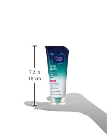 Clean & Clear Deep Action Cream Facial Cleanser for Sensitive Skin - 6.5 oz | Gentle & Effective Acne Treatment - Buy Online on SooperMarket.com