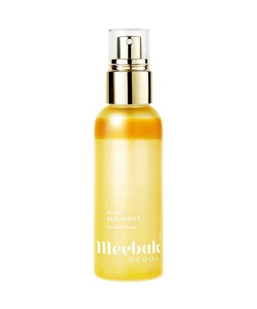 Meebak Glow Serum Mist | Hydrating & Moisturizing Facial Spray with Squalane Yuja & Cica | Korean Skincare for Radiant Glowing Skin | 3.38 fl oz Vitamin Boost