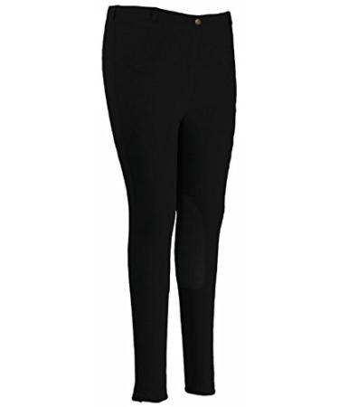 TuffRider Women's Cotton Pull-On Breeches (Plus Size) 36 Black