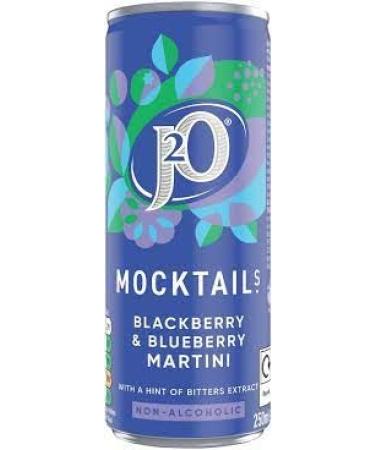 J2O Blackberry and Blueberry Martini Mocktail Cans 12 x 250ml