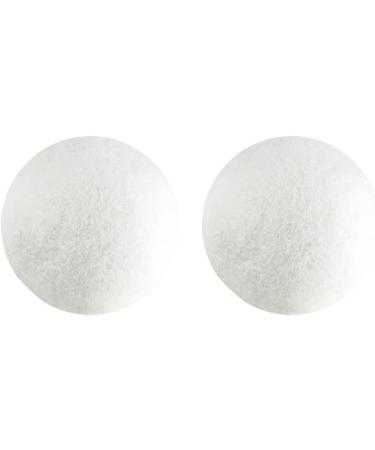White Drying Balls Drying Wool Ball Anti-Entanglement Dryer Balls Reduce Static Electricity Household Laundry Products Household Supplies(2 pcs-no Pattern)