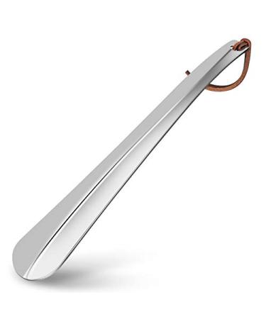 ONEKOO Shoe Horn Long 12 Inch, Premium Stainless Steel Shoehorn, Shoe Helper for Seniors, Shoe Horns for Pregnant Woman, Long Handle Shoe Horns for Men, Metal Shoe Horn for Kids or Adults