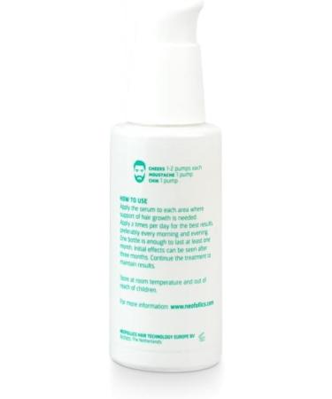 Neofollics Beard Growth Stimulant Serum - Scientifically Proven Natural Ingredients - 45ml - 1-2 Months Supply - Buy Online on SooperMarket.com