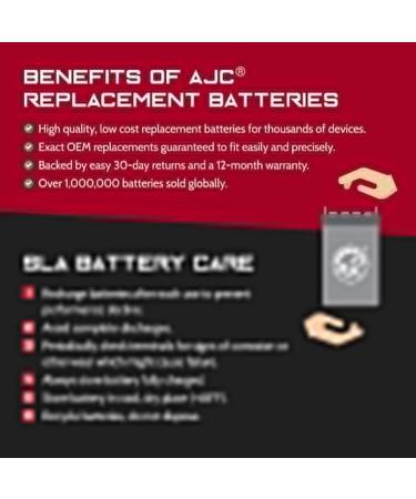 AJC 6V 5Ah Sealed Lead Acid Battery - Compatible with Enduring CB 4-6 | International Shipping Available - Buy Online on SooperMarket.com