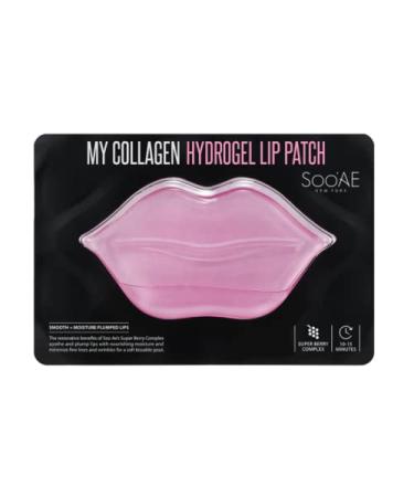 SooAE My Collagen Hydrogel Lip Patch - 12 Count Moisturizing Anti-Aging Lip Mask for Youthful Lips - Buy Online on SooperMarket.com
