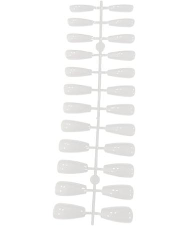 Dajidafu 1 Set French Tip Press on Nails Extra Long Colorful Gloss Adhesive Tabs Full Cover Ballerina Flat head for Women Girls Type 16 - Buy Online on SooperMarket.com