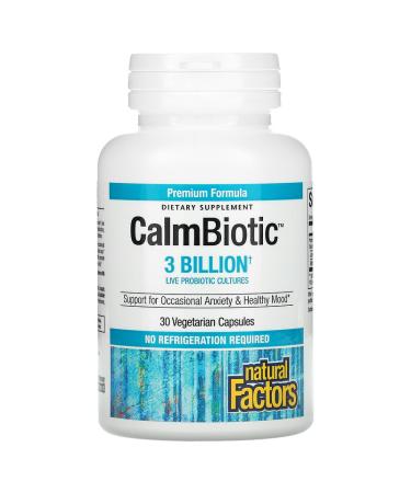 Natural Factors Calm Biotic - 3 Billion CFU Probiotic 30 Veggie Capsules - Buy Online on SooperMarket.com