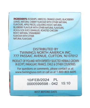 Buy Twinings Herbal Tea Berry Fusion - Caffeine Free 20 Tea Bags (1.41 oz) | Refreshing Blend - Buy Online on SooperMarket.com