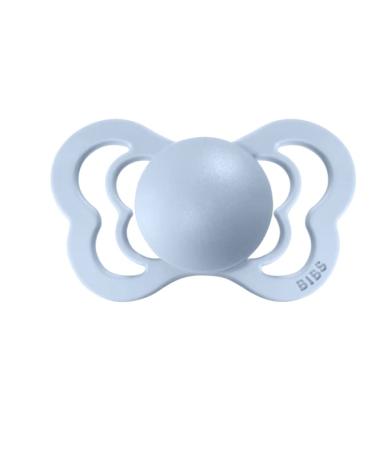 BIBS Couture Collection Pacifiers - Set of 2 Iron/Baby Blue | BPA-Free | Made in Denmark | Size 0-6 Months - Buy Online on SooperMarket.com
