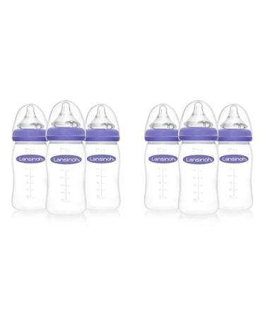 Lansinoh Natural Wave Nipple Bottles Medium Flow 3 Bottles 8 oz (240 ml) Each