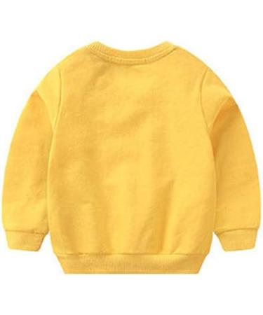 Taigood Boys Cotton Sweatshirt Jumper | Long Sleeve T-Shirt for Kids 2-3 Years | Yellow | Autumn Winter Fashion | Age 1-7 Years - Buy Online on SooperMarket.com