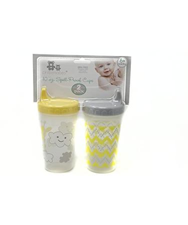 10oz 2pack. Spill Proof Cups yellow