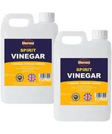 Gharana White Vinegar 5lit (Pack of 2) | Perfect for Marinating Dressing & Pickling | Active for Disinfection Deodorizing & Stain Removal | Food Preserver