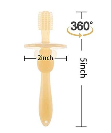 2-Pack Baby Toddler Soft Bristle 360 Training Toothbrush & Teether Combo - Buy Online on SooperMarket.com