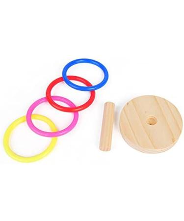 Yunmoxiao Bird Training Toy Wooden Bird Block Puzzle Toy Parrot Training Basketball Colorful Stacking Rings Toy Birds for small to Medium Birds - Buy Online on SooperMarket.com