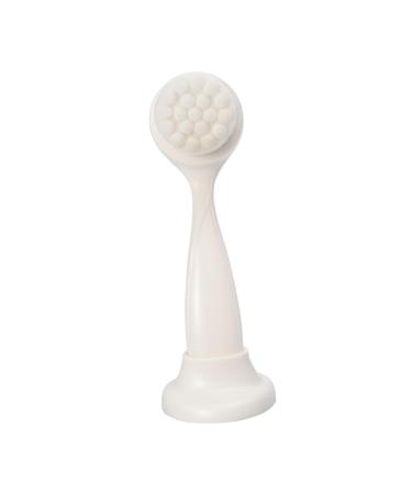 HAPINARY 1pc Face Brush Face Soap Brush Silicone Brush Facial Brush Handhled Face Skincare Removal Brush Hand Held Face Makeup Remover Brush Deep Cleaning Fiber White Beauty Tools