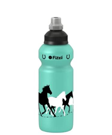 Fizzii children's and leisure drinking bottle 500 ml motif horse color mint (losing-proof in carbon dioxide pollutant-free dishwasher-safe)