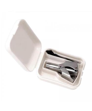 Perfeclan 2x portable manual nose hair cutter nasal hair cutting with storage case mini shave men nasal hair remover for the office