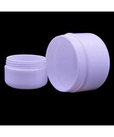 6 x Empty White Plastic Containers for Makeup | Travel Cosmetic Bottles with Screw Cap & PP Liner | Ideal for Eyeshadow Cream Lotion & Lip Balm (100g/3.4 oz) - Buy Online on SooperMarket.com