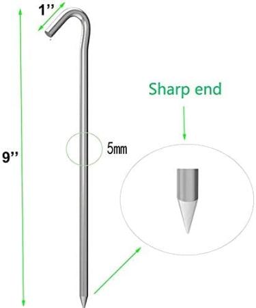 OK5STAR 9 Inch Galvanized Tent Stakes - 25 Pack Heavy Duty Steel Camping Pegs - Buy Online on SooperMarket.com