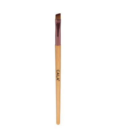 CALA. Cala Natural Bamboo Brown/Liner Brush Beveled Eyebrow and Eyeliner Brush Ideal for Ointments Powders and Creams Ergonomic Bamboo Handle 1 Piece