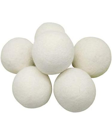 Wool Dryer Balls Organic XL 6-Pack by Ecoigy - Natural Fabric Softener for Laundry - New Zealand Wool - Reduce Dry Time & Energy Costs - Buy Online on SooperMarket.com